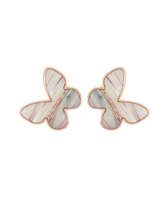 Butterfly Shape Shell Post Earring